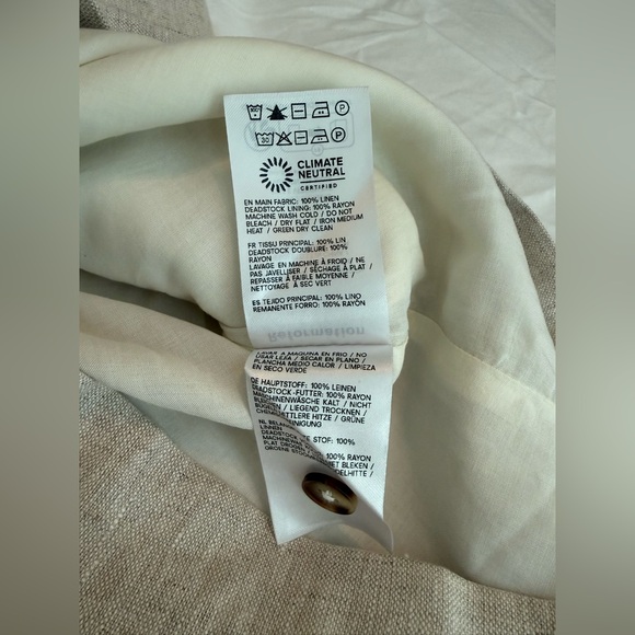 NWT REFORMATION Leila Linen Romper in Oatmeal Size 10, Fully Lined, Perfect - Picture 6 of 10